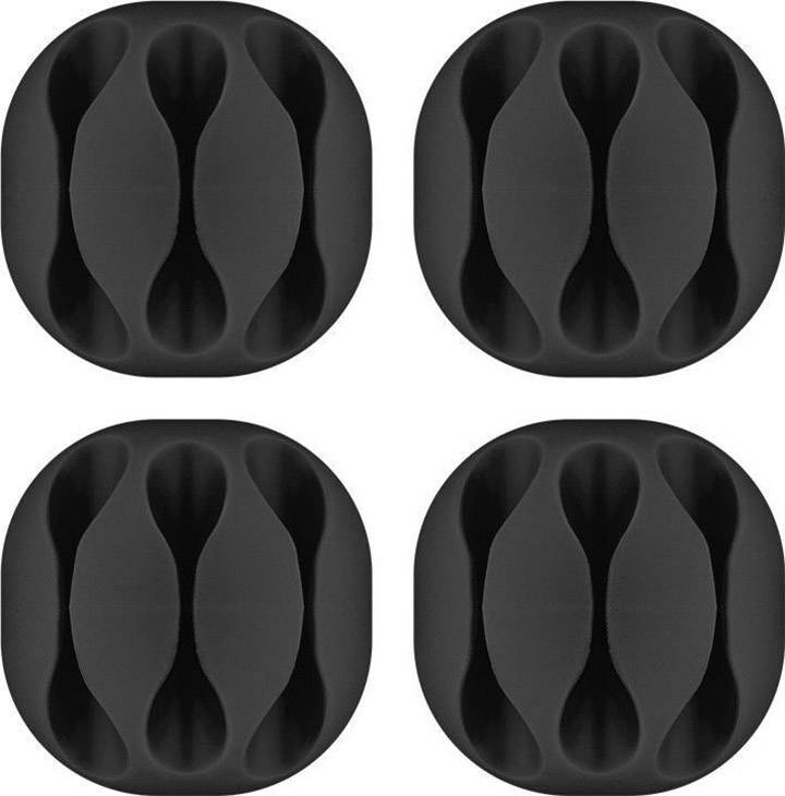 Goobay Kabelmanger-Set selbstklebend 70398 Schwarz 4 St.