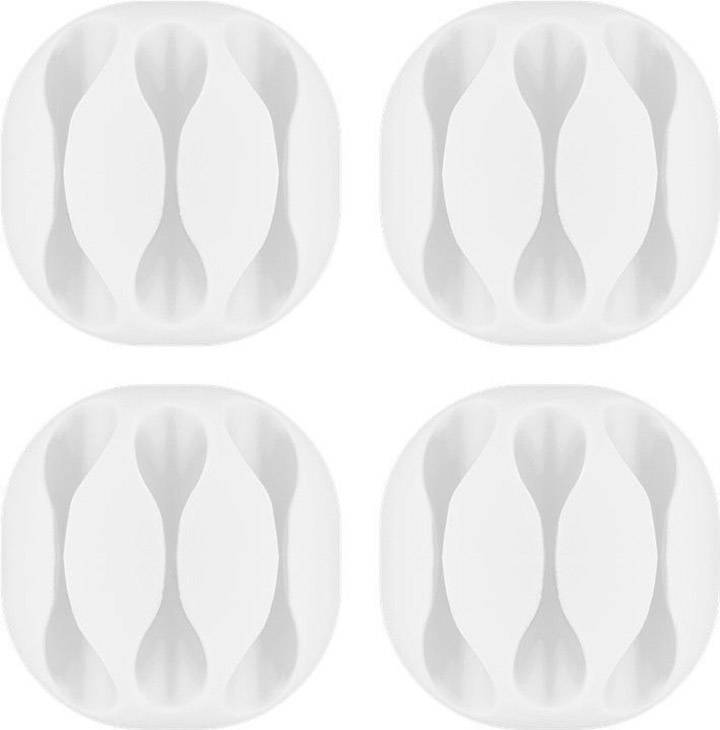 Goobay Kabelmanger-Set selbstklebend 70373 Weiß 4 St.