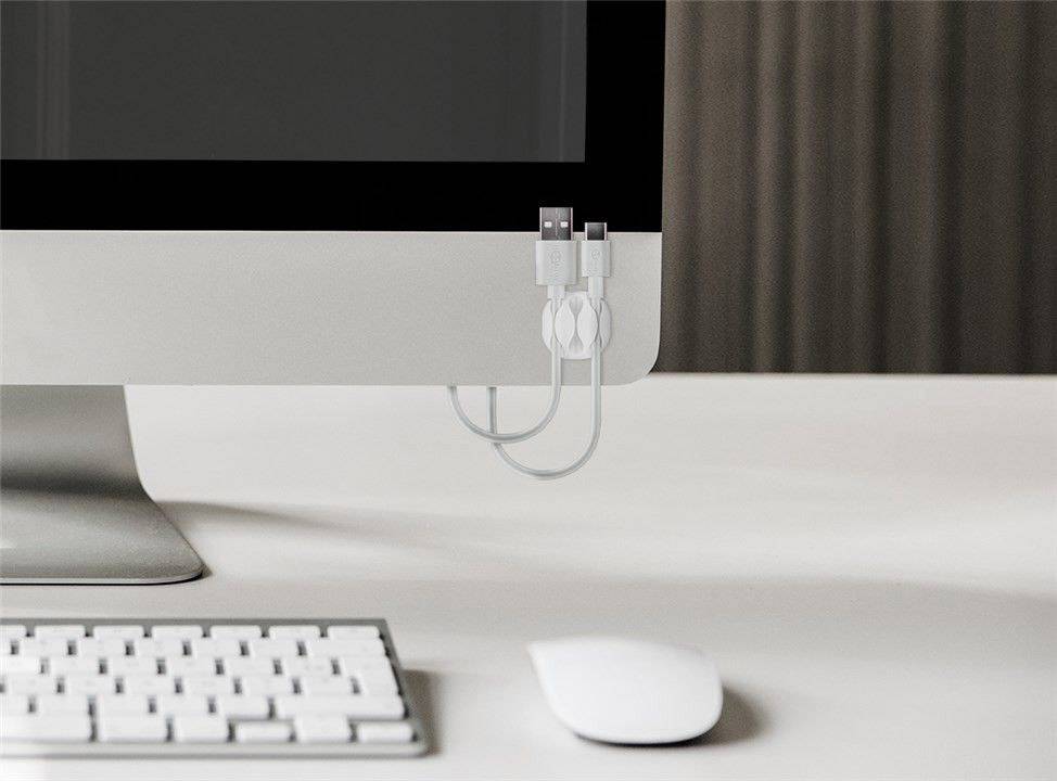 Goobay Kabelmanger-Set selbstklebend 70373 Weiß 4 St.