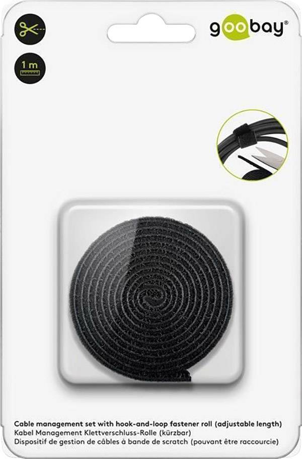 Goobay Klettband Haft- und Flauschteil Schwarz 1 St.