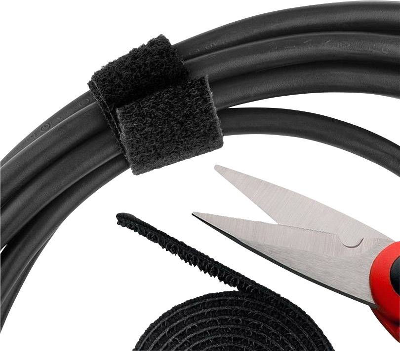 Goobay Klettband Haft- und Flauschteil Schwarz 1 St.