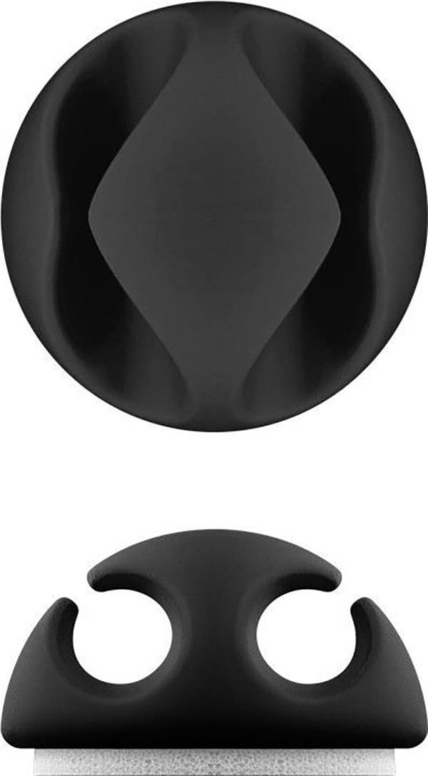 Goobay Kabelmanger-Set selbstklebend 70683 Schwarz 1 Set