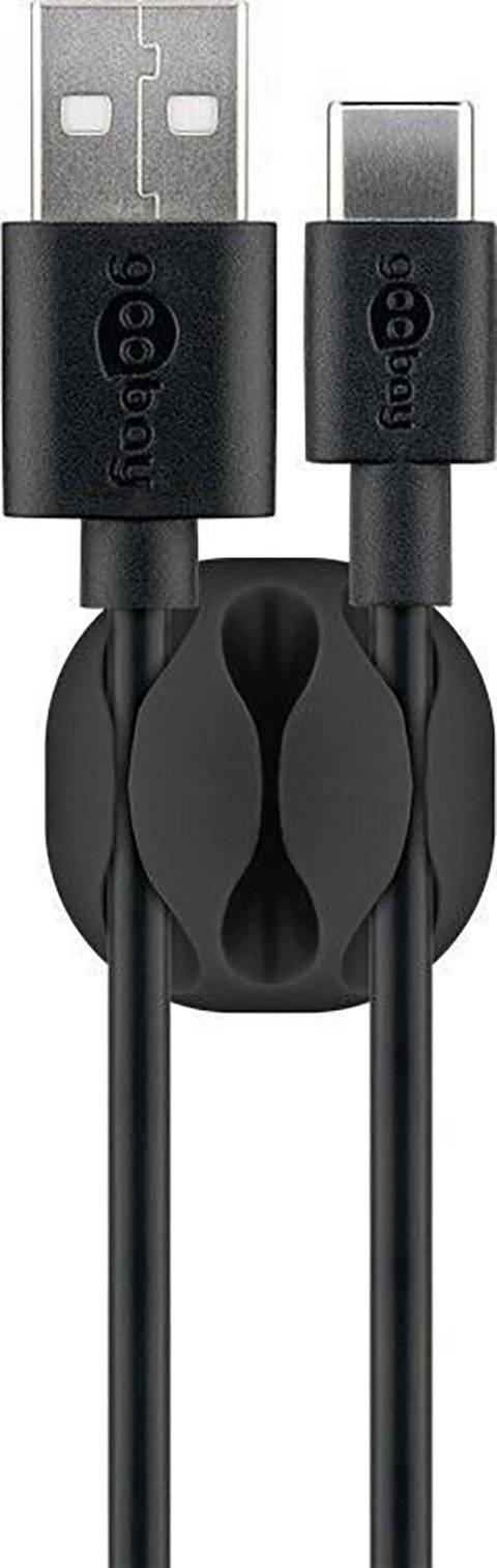 Goobay Kabelmanger-Set selbstklebend 70683 Schwarz 1 Set
