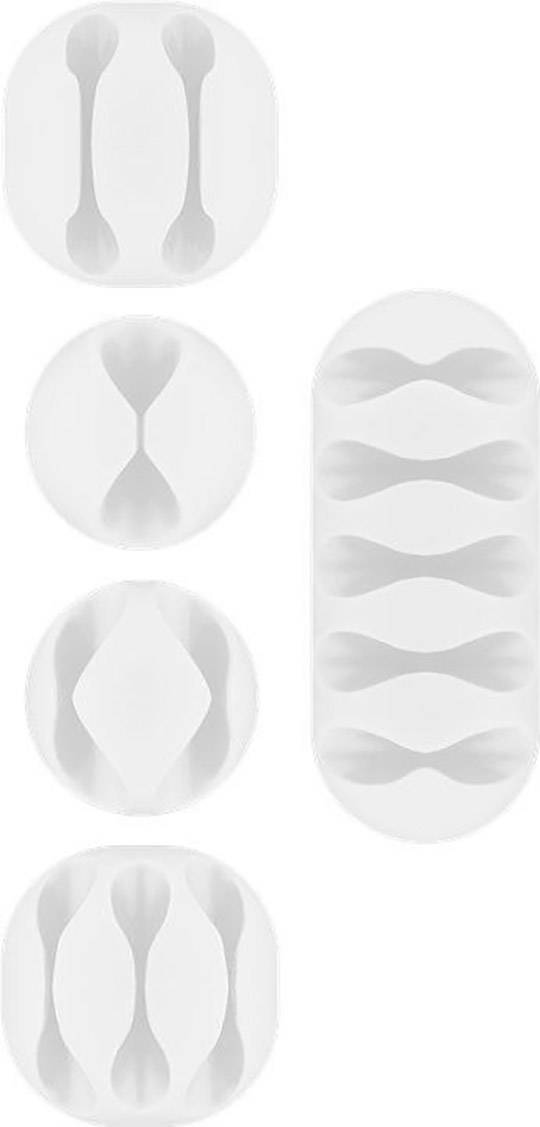 Goobay Kabelmanger-Set selbstklebend 70681 Weiß 1 Set