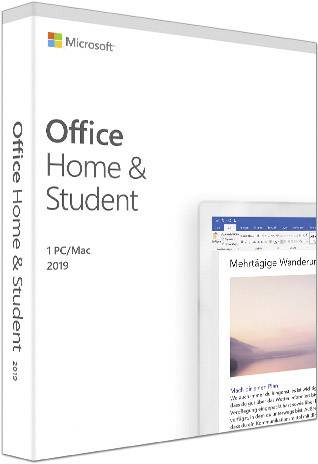 Microsoft Office Home & Student 2019 Vollversion, 1 Lizenz Windows, Mac Office-Paket