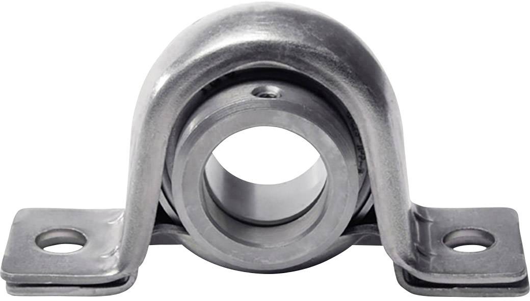 Ein Metalllagergehäuse mit runder Öffnung, geeignet für die Unterstützung von Wellen in Maschinenbauanwendungen.