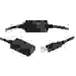 LogiLink USB-Kabel USB 2.0 USB-A Stecker, USB-A Buchse 20.00m Schwarz UA0146