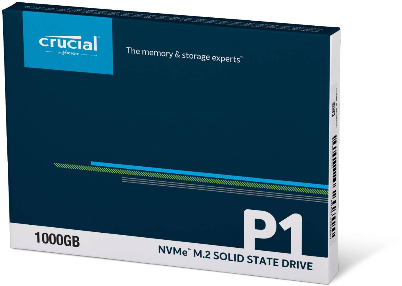 Crucial P1 1TB Interne M.2 PCIe NVMe SSD 2280 M.2 NVMe PCIe 3.0 x4 Retail CT1000P1SSD8