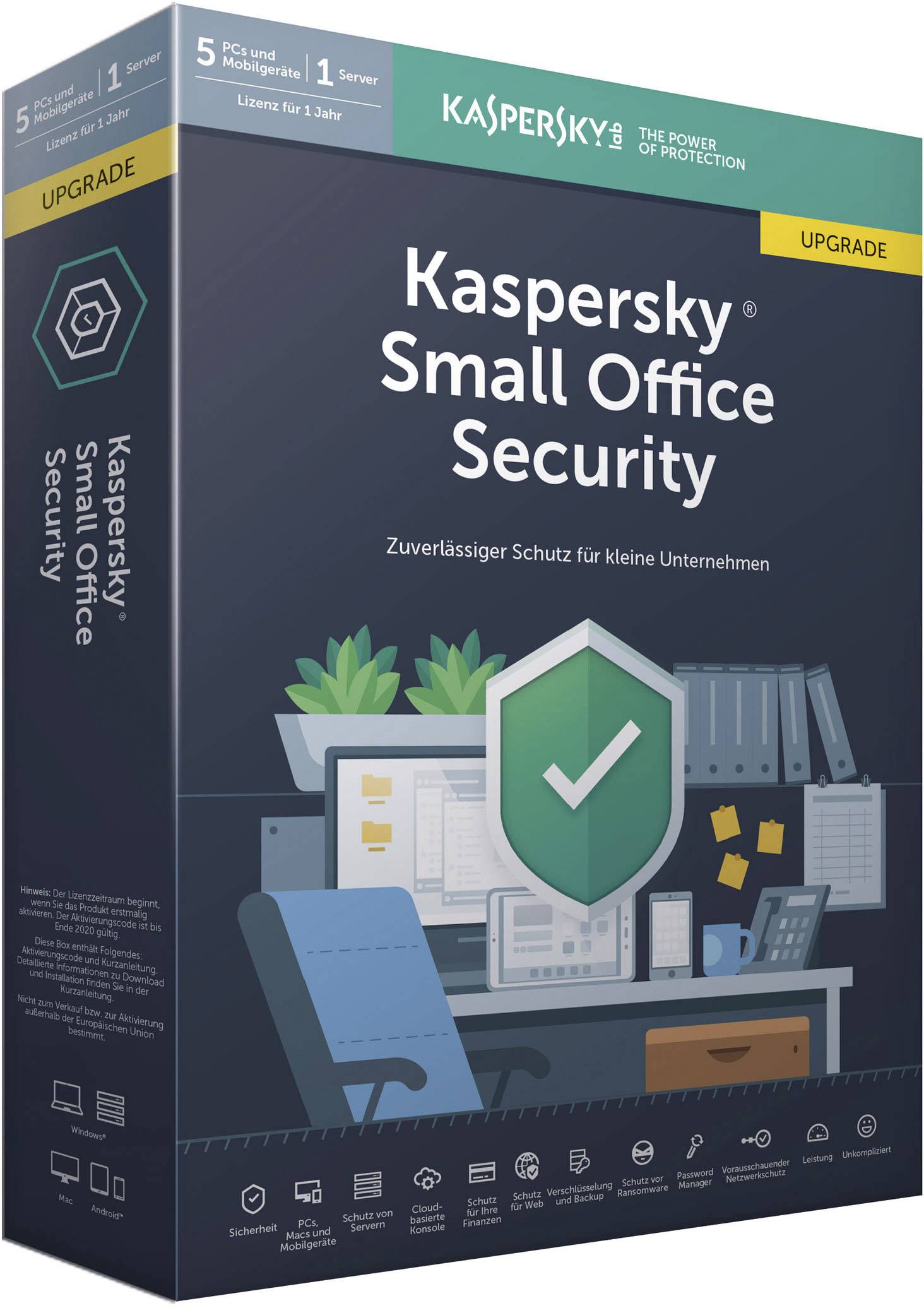 Kaspersky Lab Upgrade, 5 Lizenzen Windows Antivirus, Sicherheits-Software