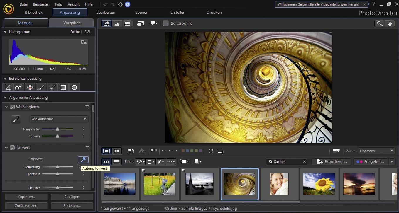 Cyberlink PhotoDirector 11 Ultra Vollversion, 1 Lizenz Windows Bildbearbeitung