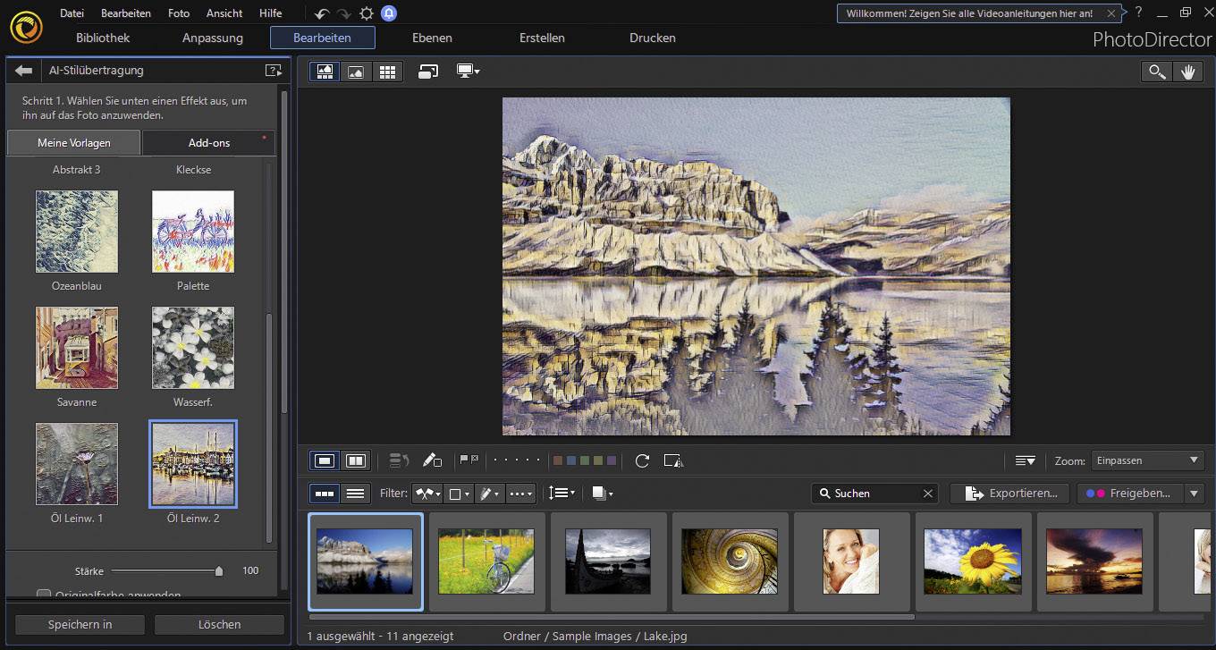 Cyberlink PhotoDirector 11 Ultra Vollversion, 1 Lizenz Windows Bildbearbeitung