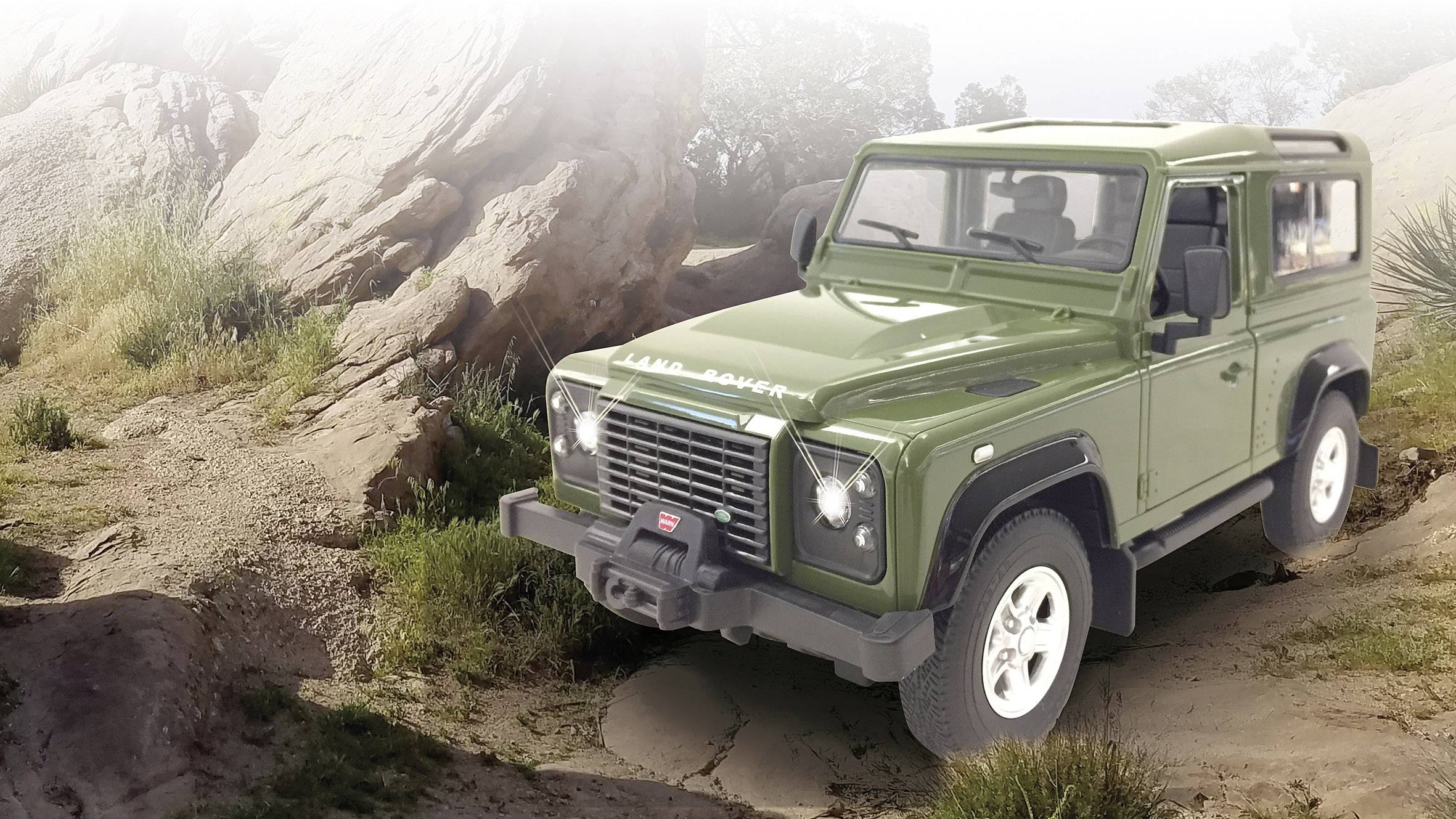Jamara 405155 Land Rover Defender 1:14 RC Modellauto Elektro Geländewagen