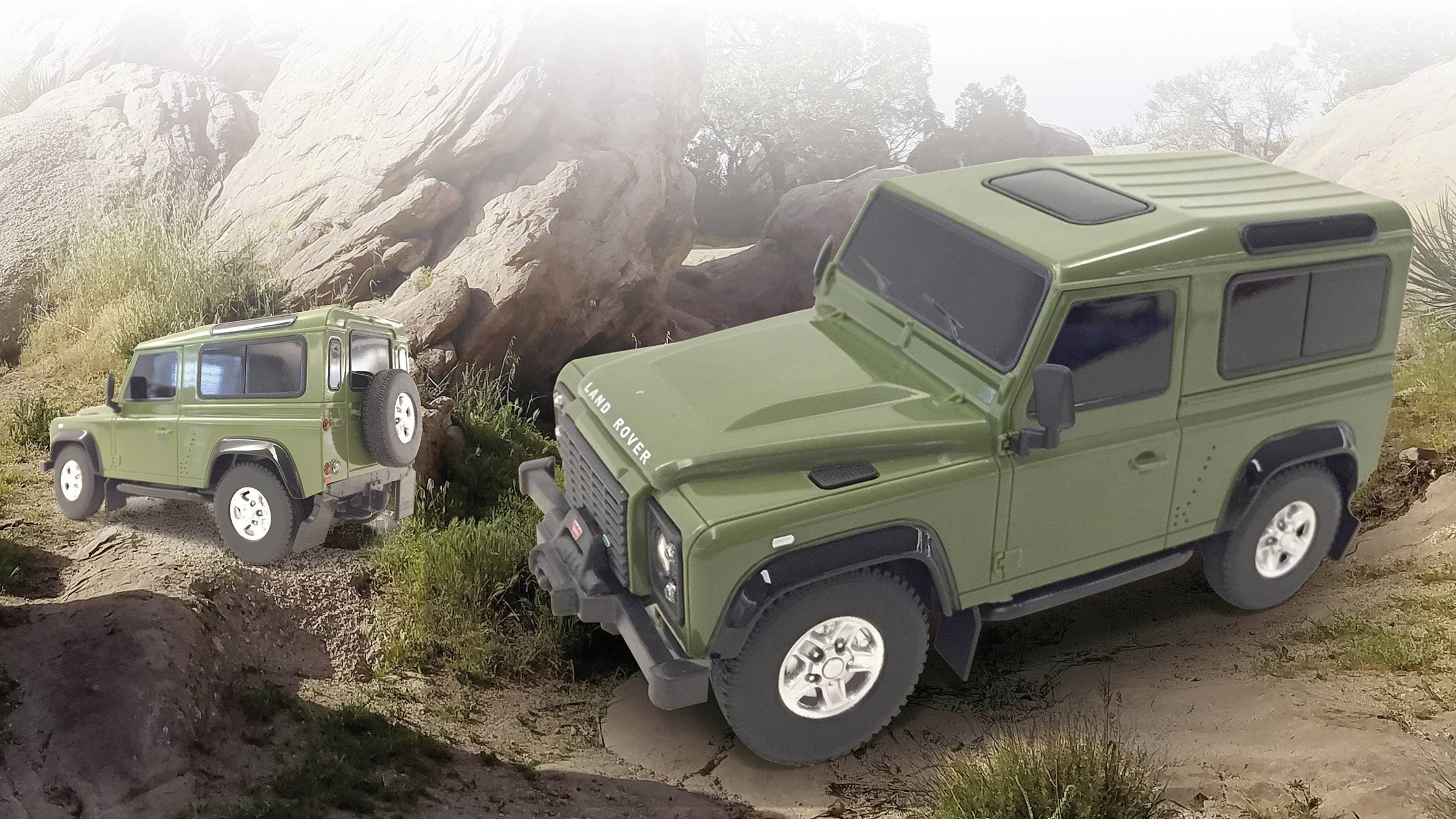 Jamara 405154 Land Rover Defender 1:24 RC Modellauto Elektro Geländewagen