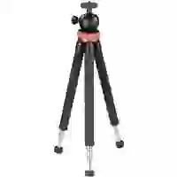 Hama Traveller Pro Dreibeinstativ 1/4 Zoll Arbeitshöhe=23 - 105cm Schwarz, Silber, Rot Für Smartphones und GoPro Hama Traveller Pro Dreibeinstativ 1/4 Zoll Arbeitshöhe=23 - 105cm Schwarz, Silber, Rot Für Smartphones und GoPro