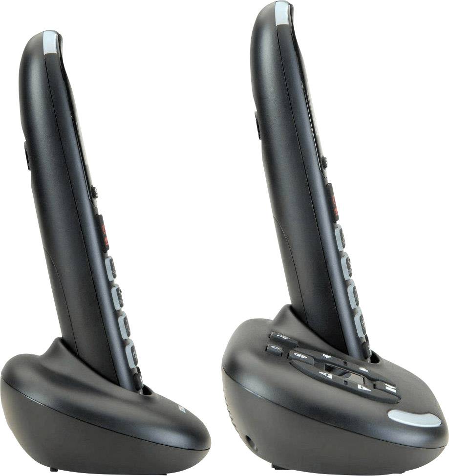 Switel Vita DC 5002 Schnurloses Seniorentelefon B-Ware (Garantieaustauschware) Freisprechen, inkl. Mobilteil Schwarz, Orange