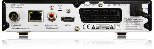 Xoro HRK 7660 SMART HD-Kabel-Receiver Amazon Alexa & Google Home Sprachassistenten, Aufnahmefunktion, Front-USB, LAN-fähig Anzahl