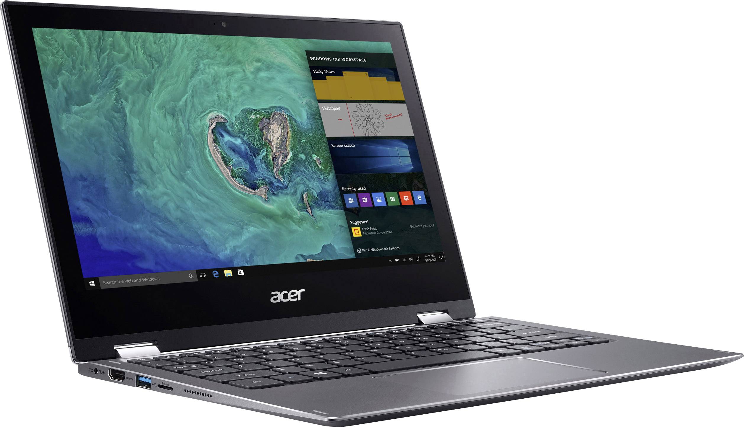 Acer Spin 1 SP111 29.5 cm (11.6 Zoll) Full HD Notebook Intel® Pentium® Silver N5000 4 GB RAM 128 GB Flash  Intel UHD Graphics 605 Win 10 Hom