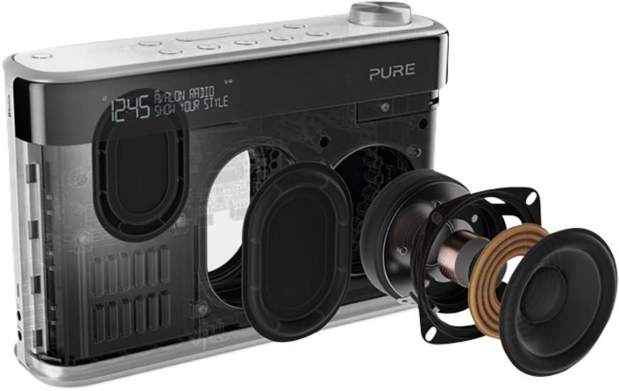 Pure Avalon N5 Kofferradio UKW AUX, Bluetooth® Hellgrau