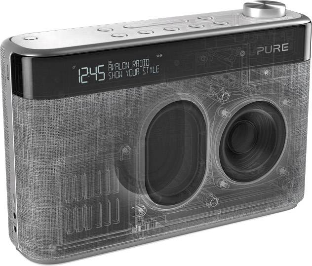 Pure Avalon N5 Kofferradio UKW AUX, Bluetooth® Hellgrau