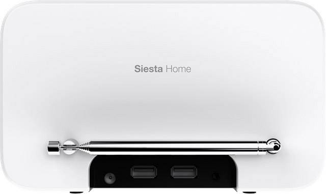 Pure Siesta Home Radiowecker UKW Bluetooth®, CD, USB Akku-Ladefunktion Weiß