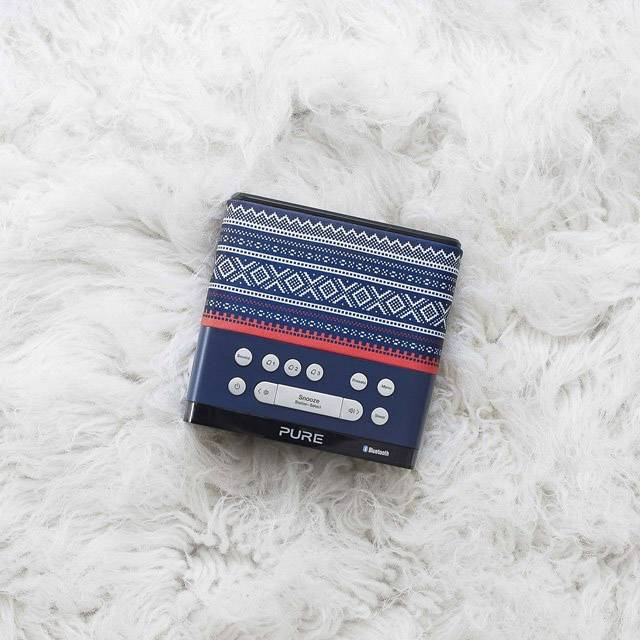 Pure Siesta Rise BT Radiowecker UKW Bluetooth®, USB Akku-Ladefunktion Blau