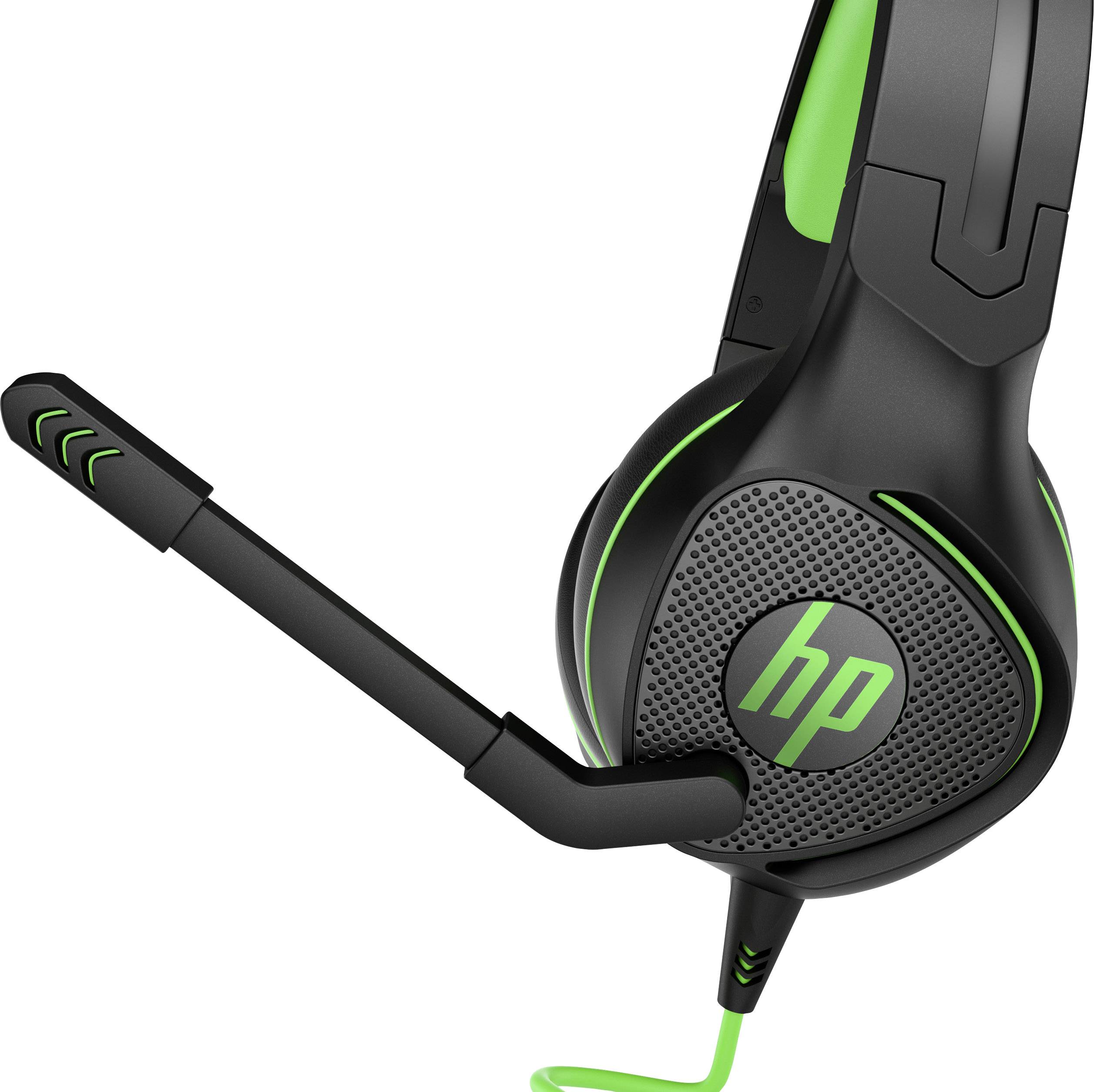 HP Pavilion Gaming Headset 400 Over Ear Headset kabelgebunden Stereo Schwarz, Grün Lautstärkeregelung, Mikrofon-Stummschaltung Gaming