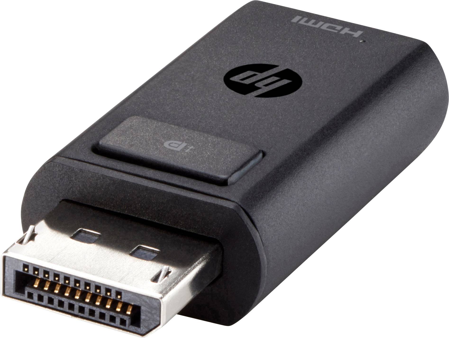 Schwarzer HDMI-Adapter mit abgerundetem Gehäuse und einer silberfarbenen Verbindungsschnittstelle, geeignet für Videoübertragungen.