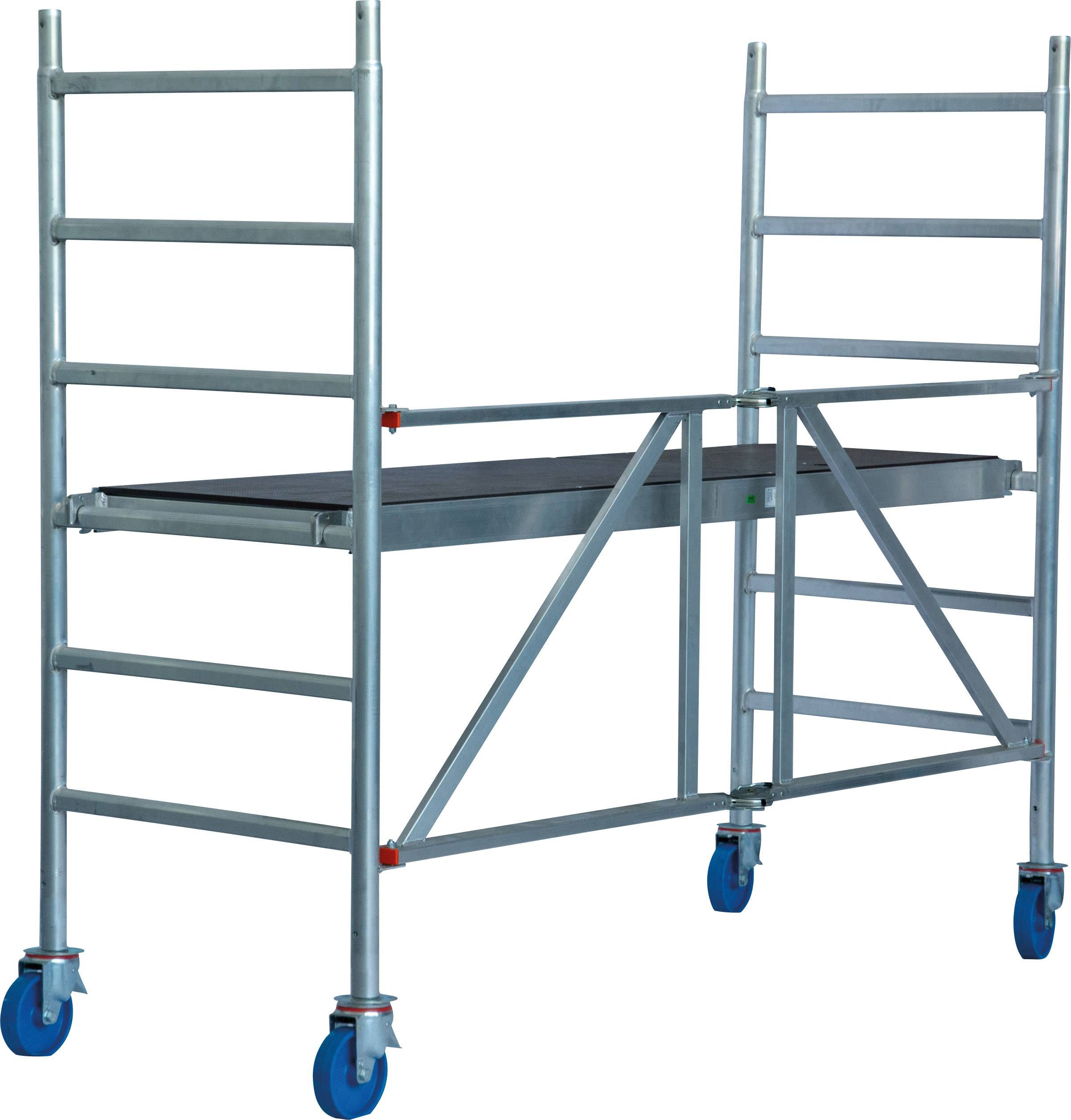 Krause 720009 STABILO Professional Aluminium Gerüst fahrbar Arbeitshöhe (max.): 3 m Silber 49.4 kg