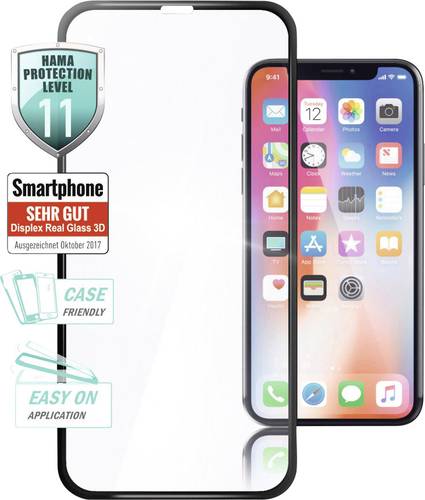 3D-Full-Screen Displayschutzglas Passend für: Apple iPhone XS Max 1St.
