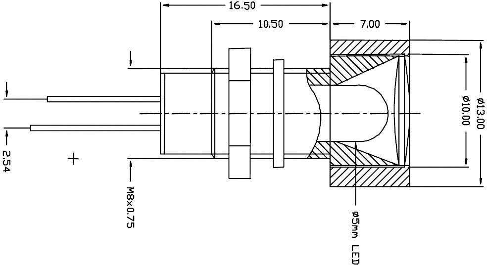 Vossloh Schwabe WU-I-5L LED-Fassung  Metall Passend für (LEDs) LED 5 mm Schraubbefestigung