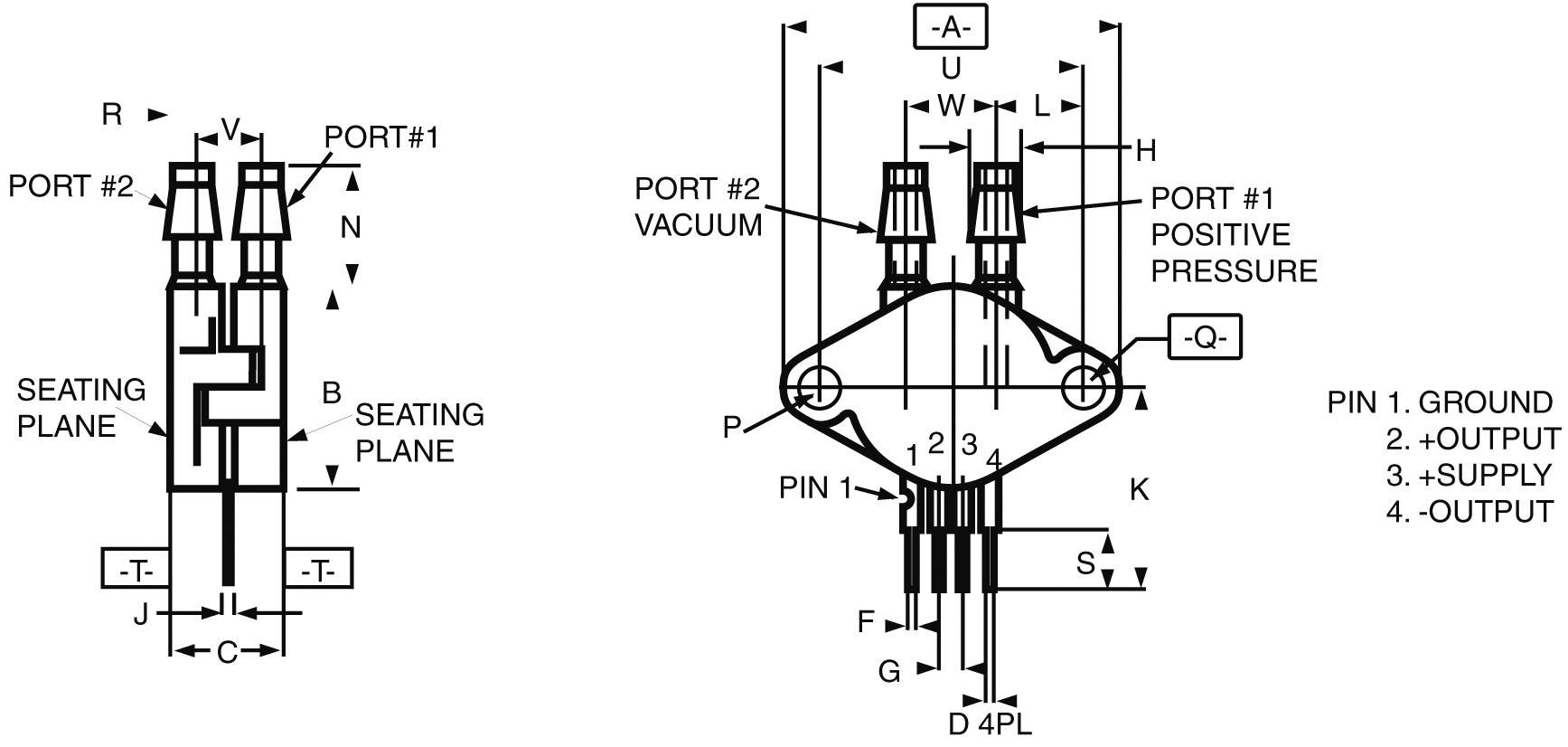 NXP Semiconductors MPX2010DP Drucksensor 1 St. 0 kPa bis 10 kPa Print