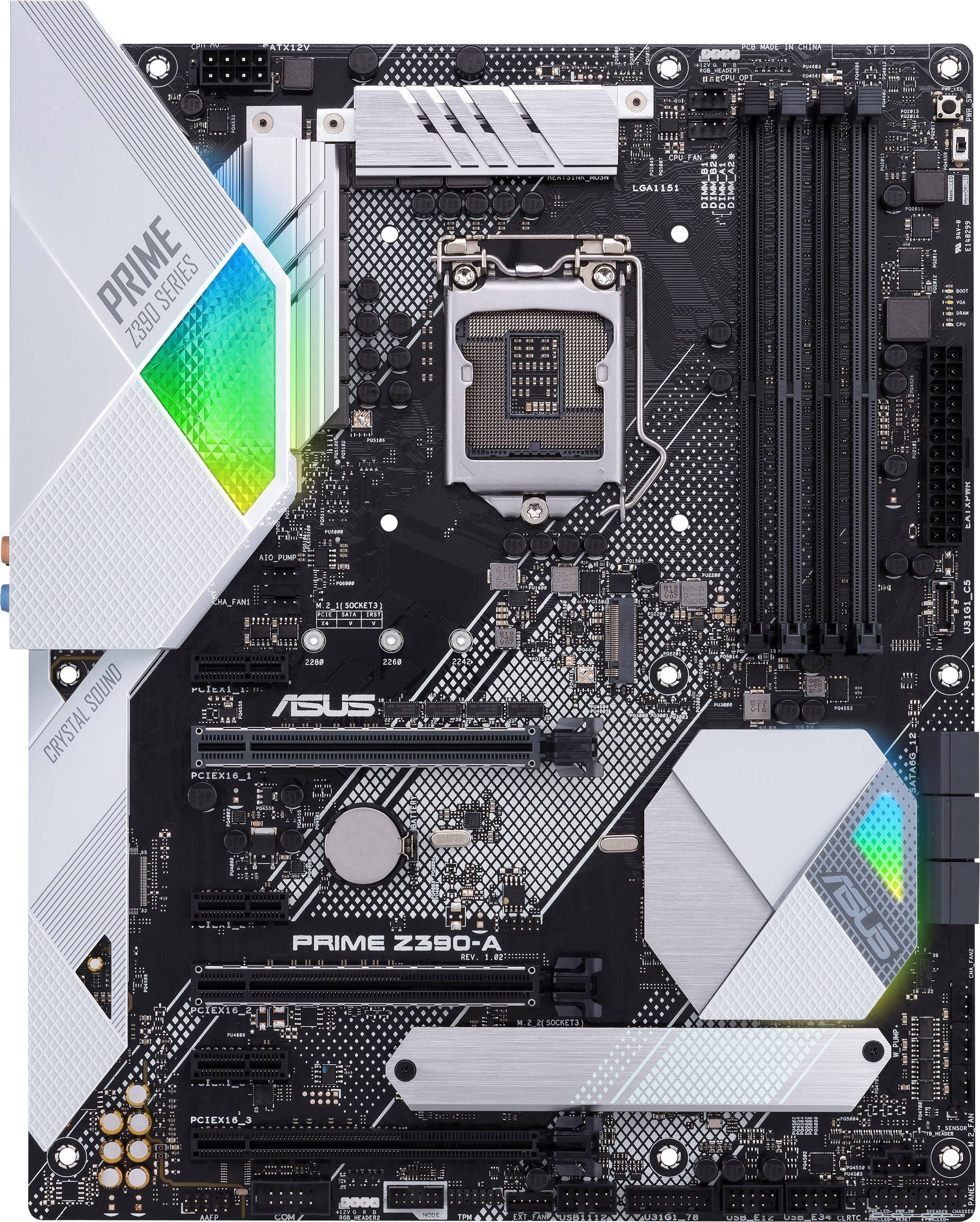 Asus PRIME Z390-A Mainboard Sockel (PC) Intel® 1151v2 Formfaktor (Details) ATX Mainboard-Chipsatz Intel® Z390
