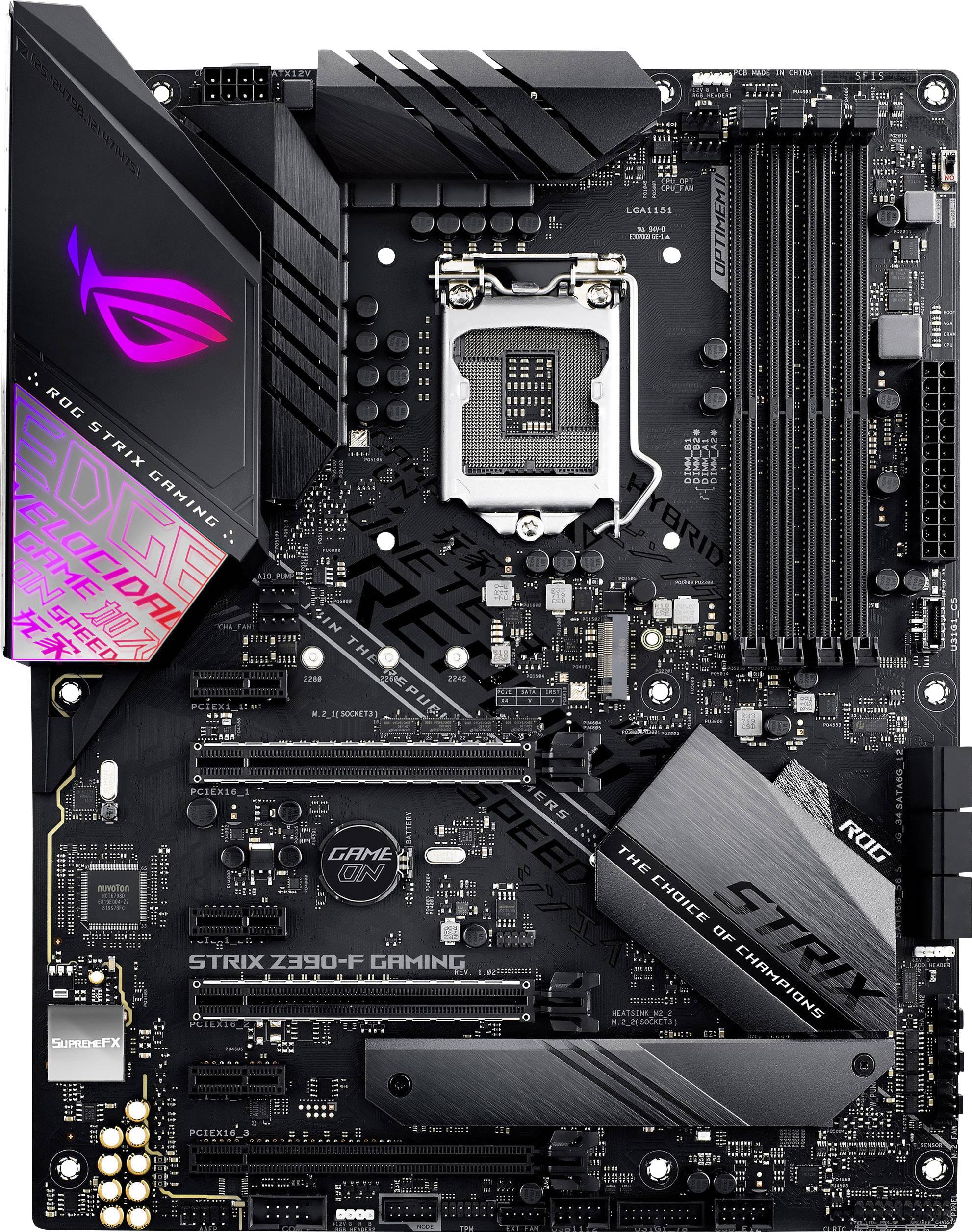 Asus ROG STRIX Z390-F GAMING Mainboard Sockel Intel® 1151v2 Formfaktor ATX Mainboard-Chipsatz Intel® Z390