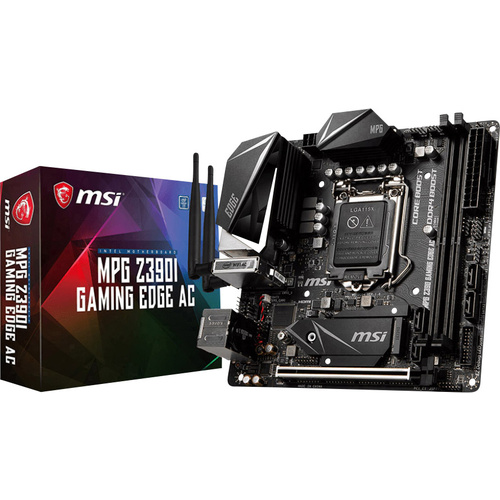 MSI Gaming MPG Z390I GAMING EDGE AC Mainboard Sockel Intel® 1151v2 Formfaktor ATX Mainboard-Chipsat