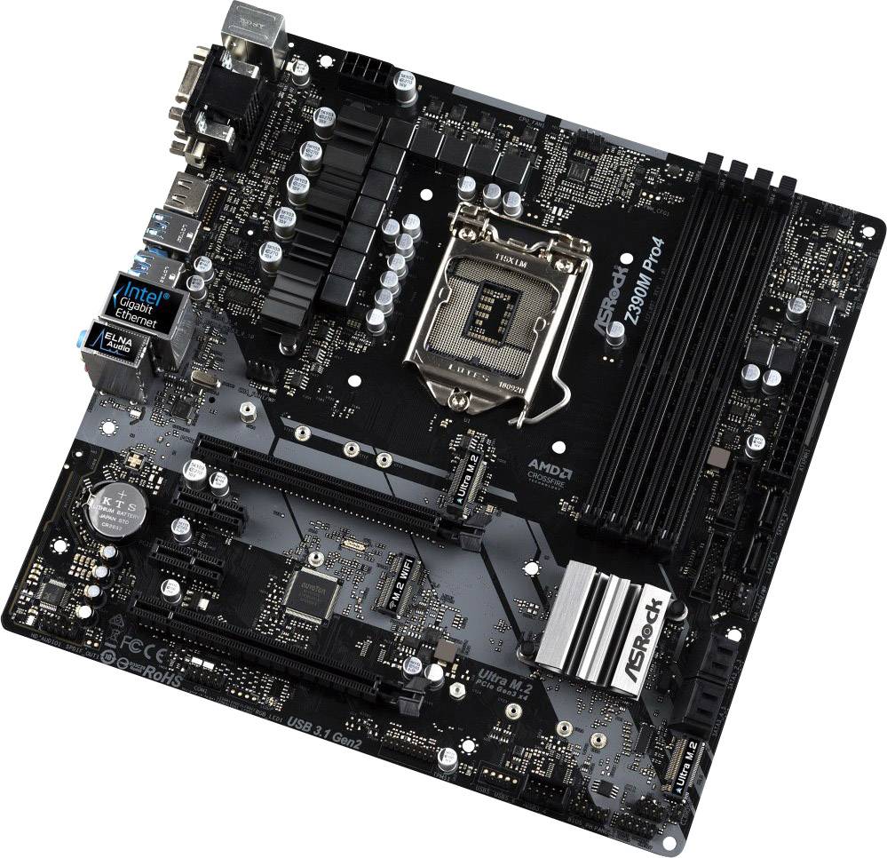 ASRock Z390M PRO 4 Mainboard Sockel (PC) Intel® 1151v2 Formfaktor (Details) Micro-ATX Mainboard-Chipsatz Intel® Z390