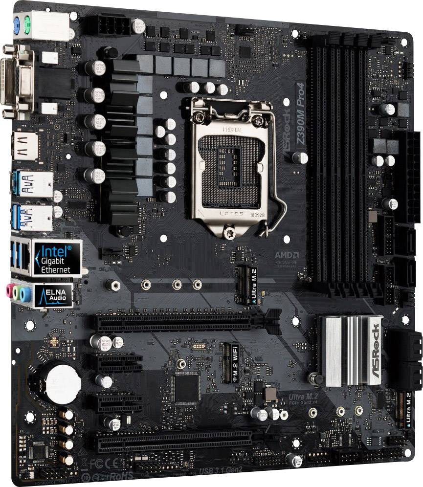ASRock Z390M PRO 4 Mainboard Sockel (PC) Intel® 1151v2 Formfaktor (Details) Micro-ATX Mainboard-Chipsatz Intel® Z390