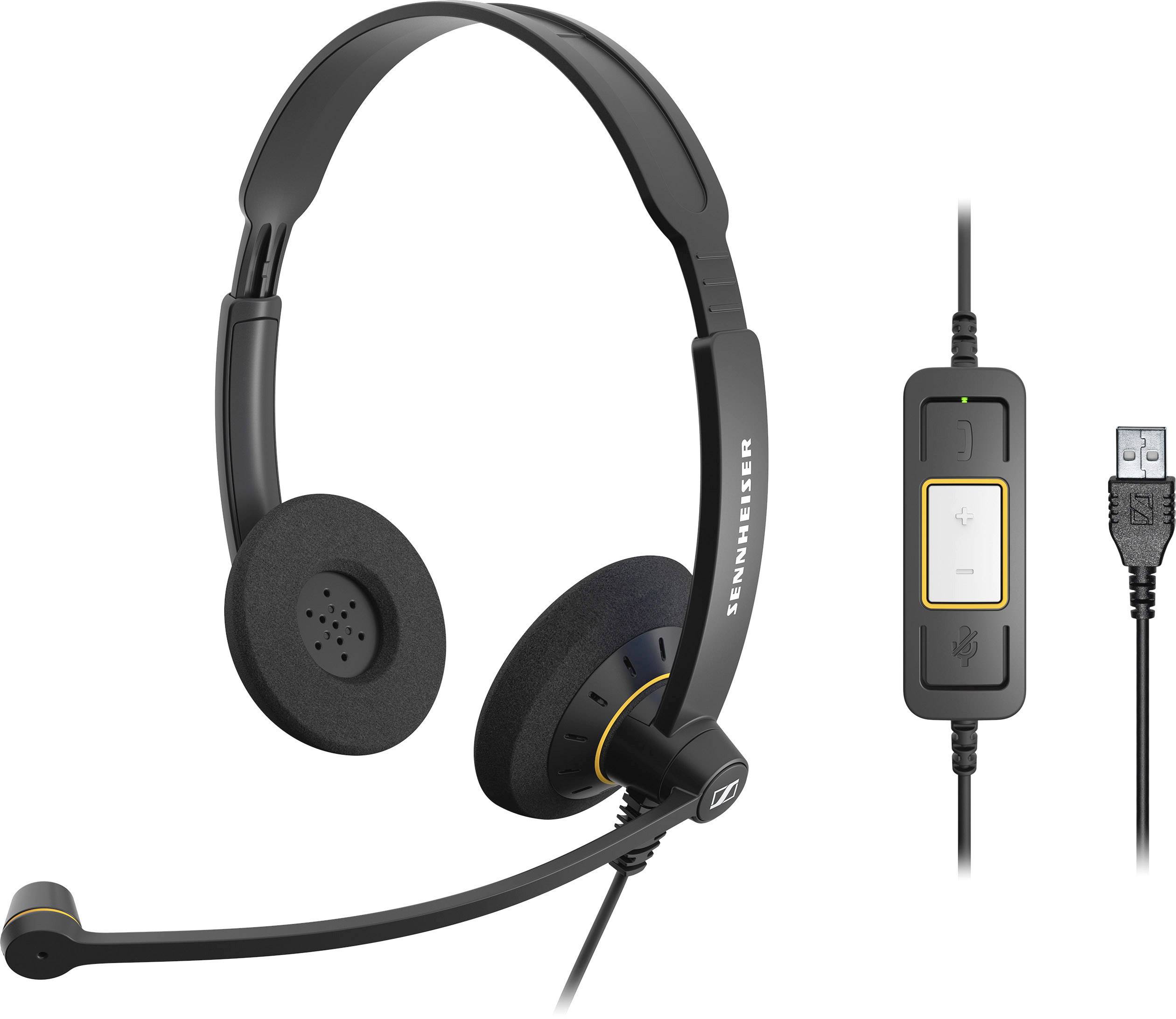 EPOS Impact SC 60 USB ML Telefon On Ear Headset kabelgebunden Stereo Schwarz Mikrofon-Rauschunterdrückung, Noise Cancelling Lautstärkeregelung, Mik