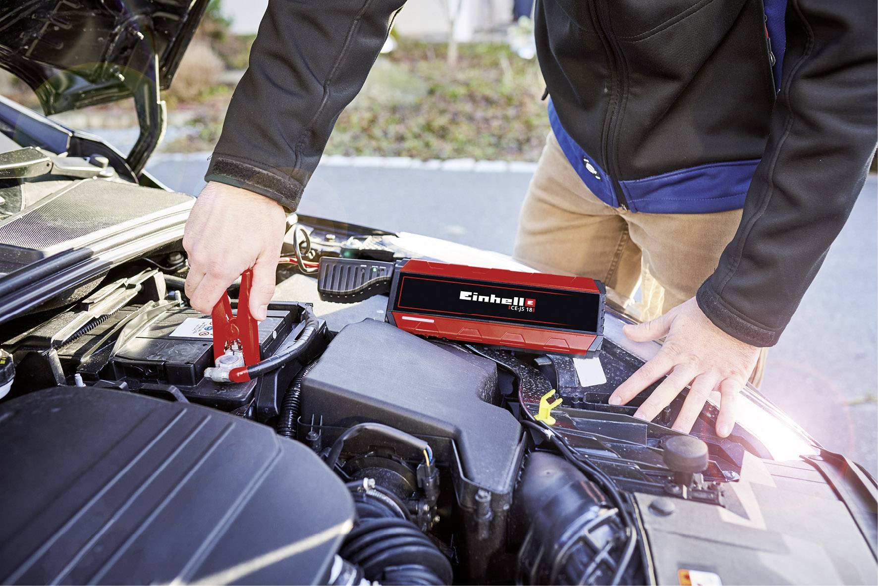 Einhell Schnellstartsystem CE-JS 18 1091531 Starthilfestrom (12 V)=300A USB-Steckdose 2x, Ladezustandsanzeige