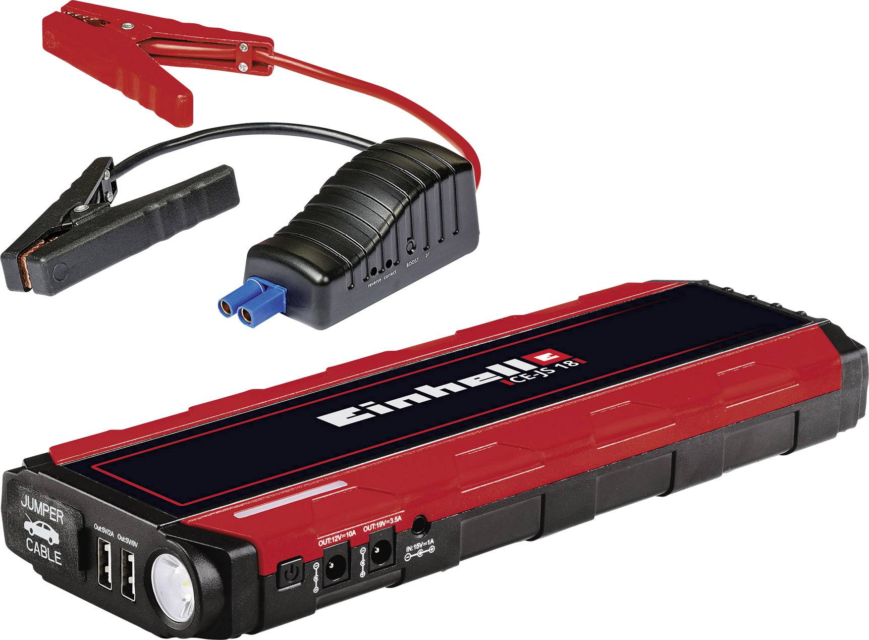 Einhell Schnellstartsystem CE-JS 18 1091531 Starthilfestrom (12 V)=300A USB-Steckdose 2x, Ladezustandsanzeige