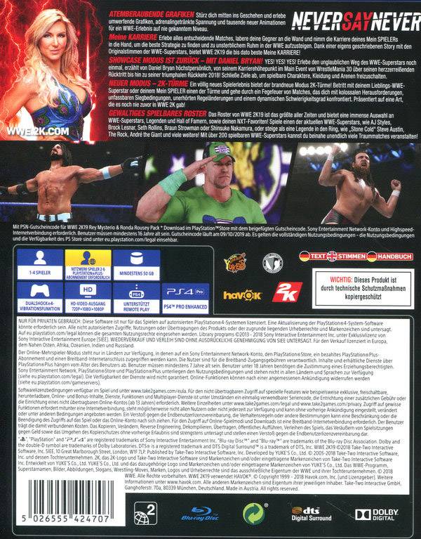 WWE 2K19 PS4 USK: 16