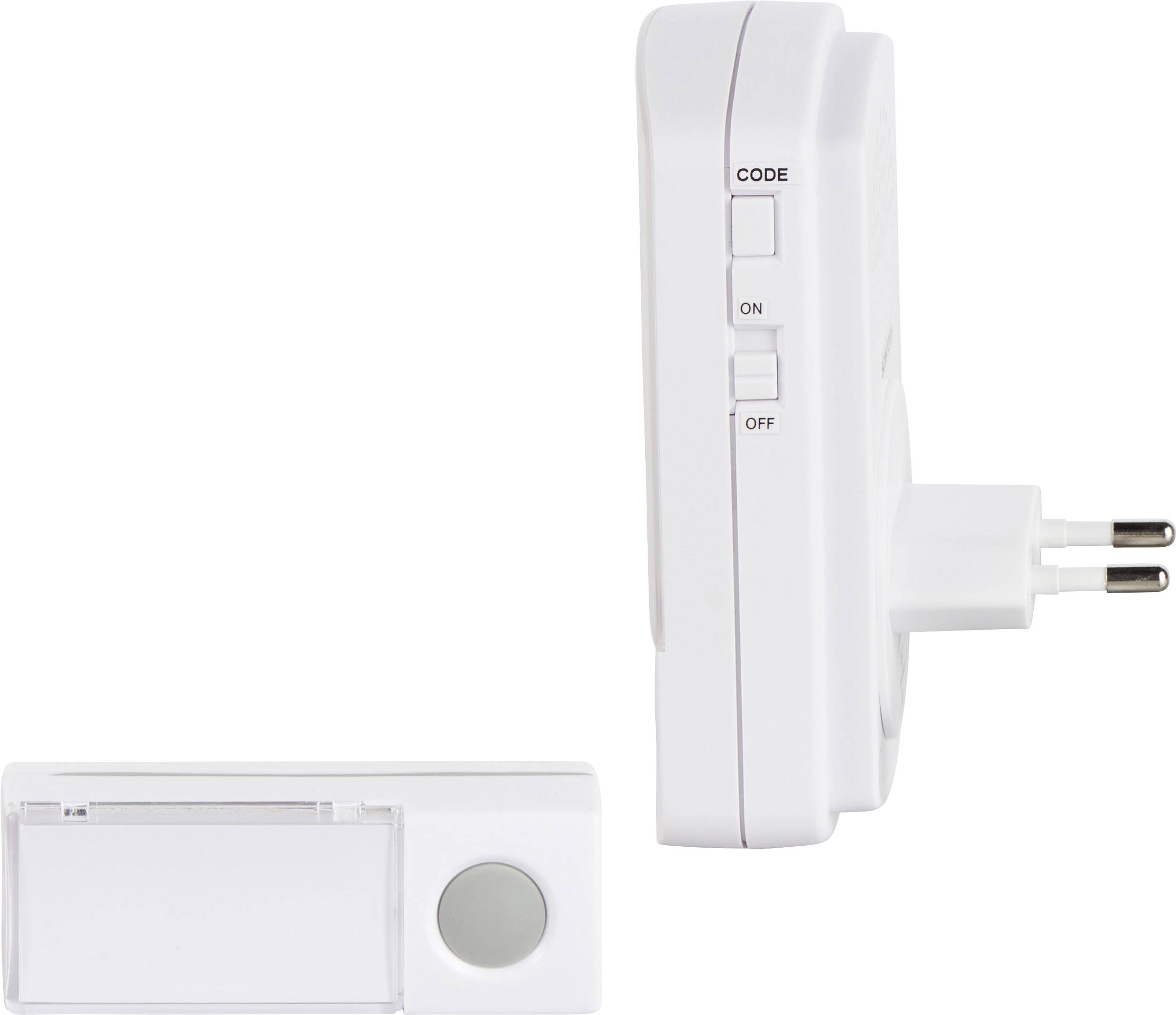 Funkgong Komplett-Set mit Namensschild, mit Blitzlicht, mit automatischem Nachtlicht Heidemann 70828 HX Nightlight 230 V