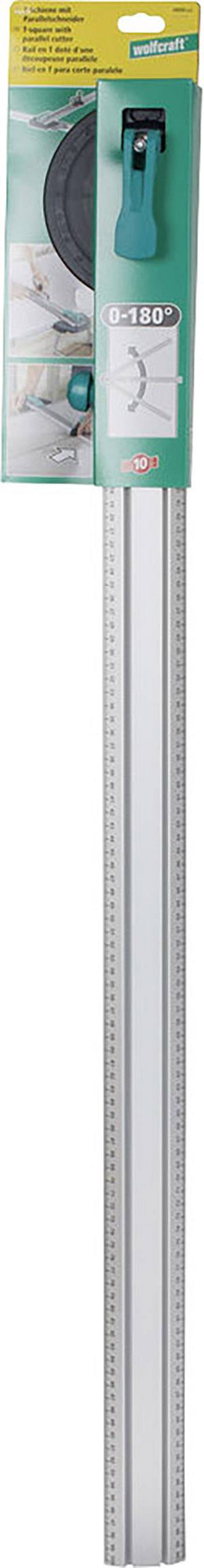 Lineal mit integriertem Kreisschneider in Produktverpackung. Geeignet für präzises Schneiden von Kreisen auf verschiedenen Materialien.