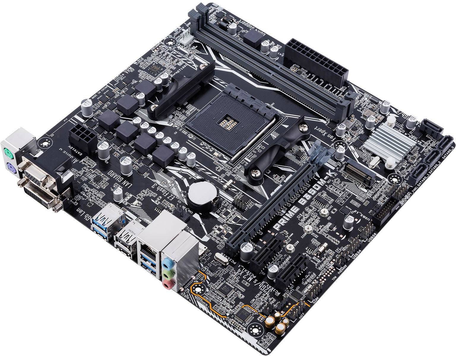 Asus PRIME B350M-K Mainboard Sockel AMD AM4 Formfaktor Micro-ATX Mainboard-Chipsatz AMD® B350