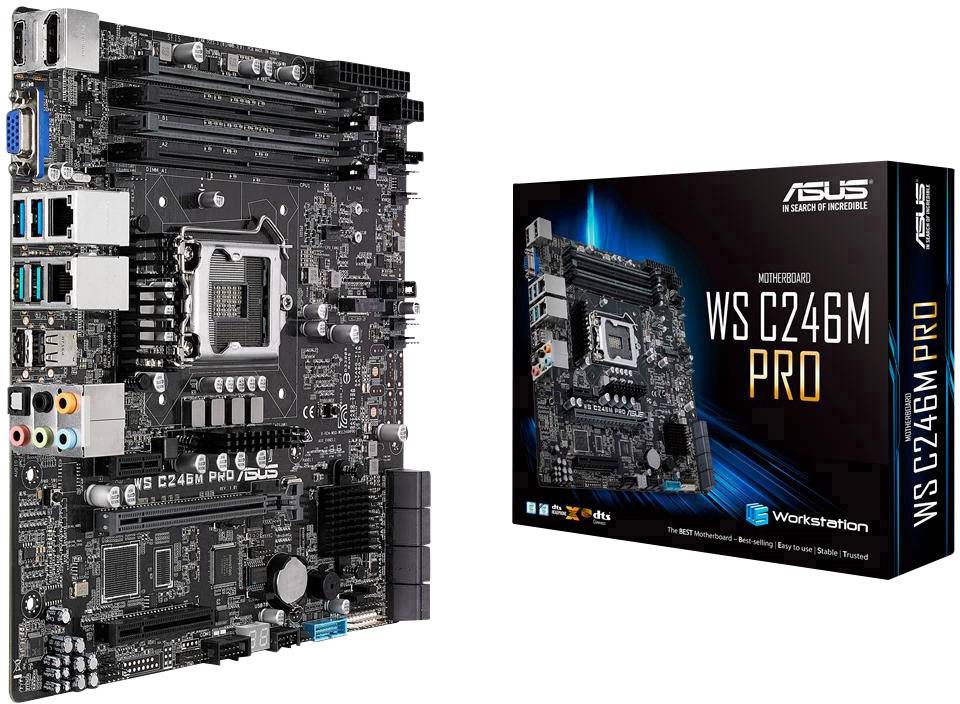 Asus MB WS C246M PRO C246 PCH Mainboard Sockel (PC) Intel® LGA 1151 Formfaktor (Details) Micro-ATX Mainboard-Chipsatz Intel® C246