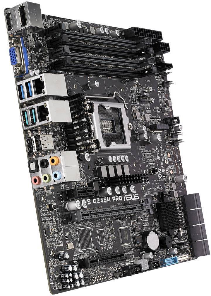 Asus MB WS C246M PRO C246 PCH Mainboard Sockel (PC) Intel® LGA 1151 Formfaktor (Details) Micro-ATX Mainboard-Chipsatz Intel® C246