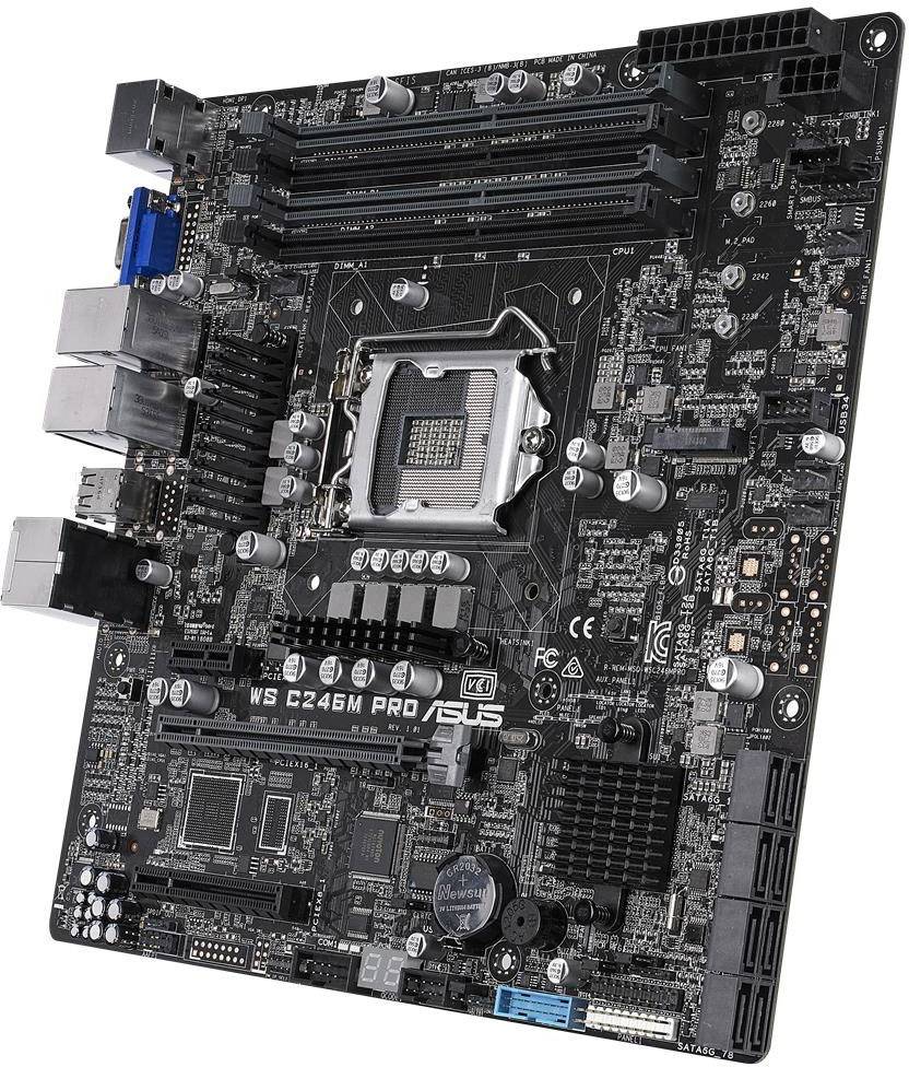 Asus MB WS C246M PRO C246 PCH Mainboard Sockel (PC) Intel® LGA 1151 Formfaktor (Details) Micro-ATX Mainboard-Chipsatz Intel® C246