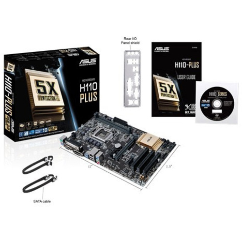 Asus H110-PLUS LGA1151 Mainboard Mainboard Sockel Intel® 1151 Formfaktor ATX Mainboard-Chipsatz Intel® H110
