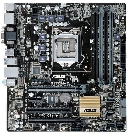 Asus Q170M-C/CSM mATX Mainboard Sockel Intel® 1151 Formfaktor Micro-ATX Mainboard-Chipsatz Intel® Q170