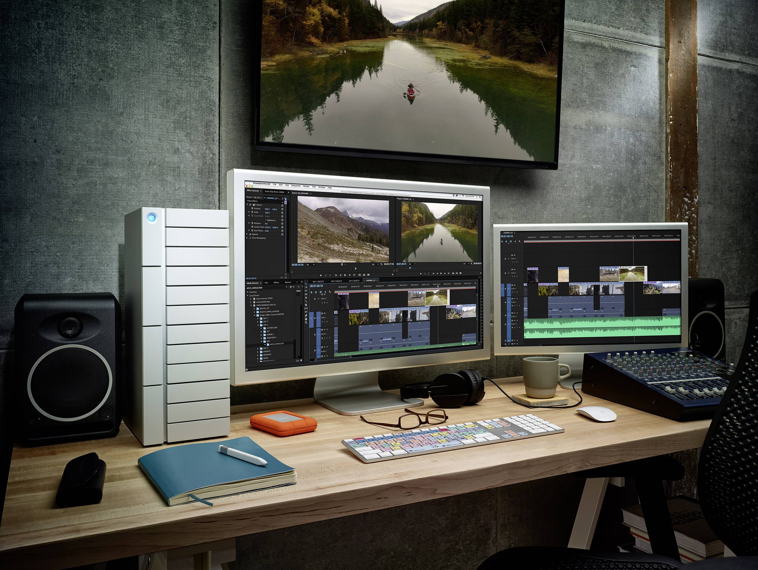 LaCie 12big 48TB Externes Multi-Festplatten-System Thunderbolt 3, USB 3.2 Gen 2 (USB 3.1) Silber STFJ48000400