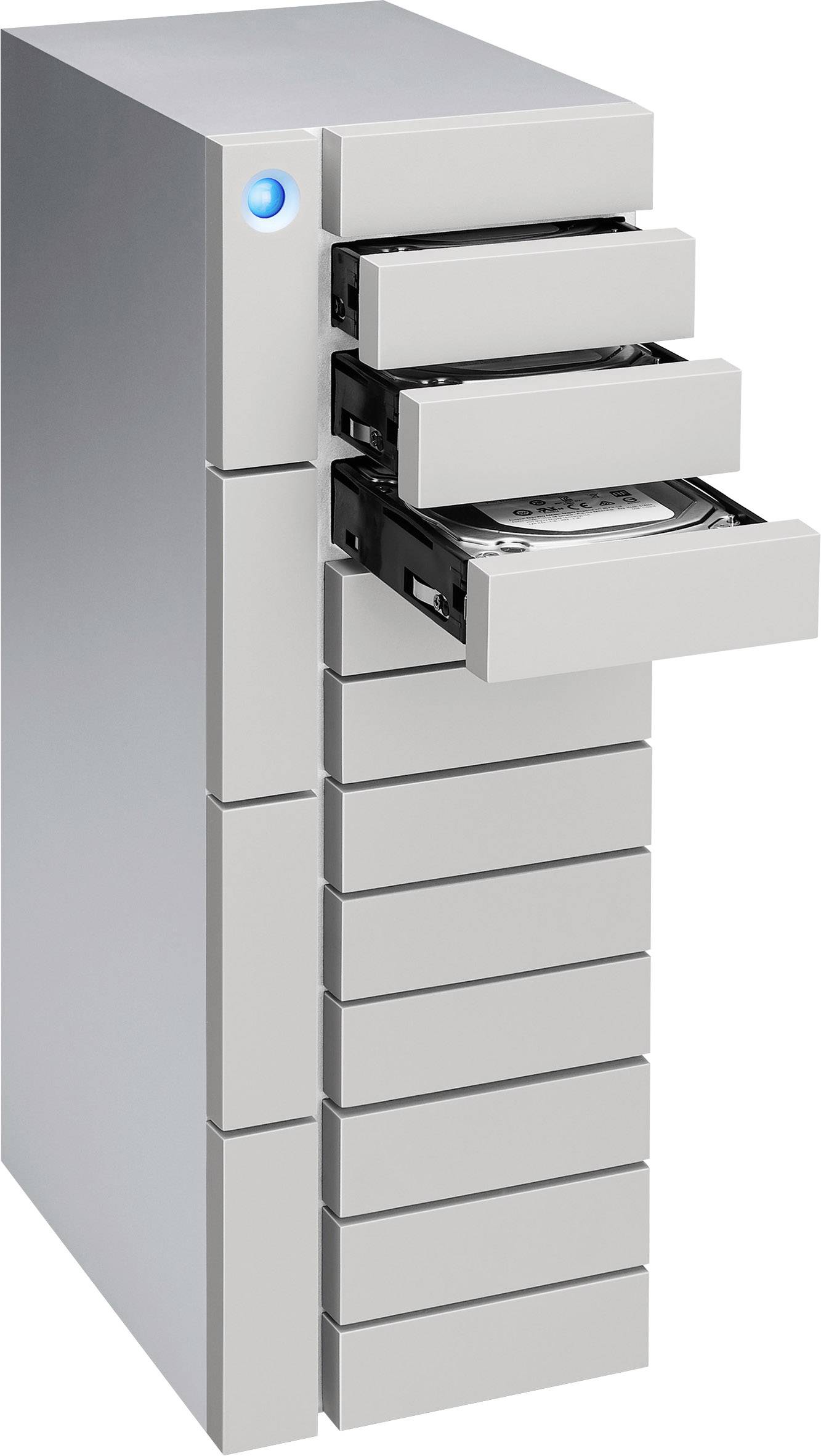 LaCie 12big 48TB Externes Multi-Festplatten-System Thunderbolt 3, USB 3.2 Gen 2 (USB 3.1) Silber STFJ48000400